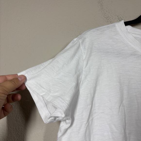 Madewell Medium Crew Neck White Pima Cotton Peru Boxy Crop Tee in Soft Slub - Picture 4 of 9